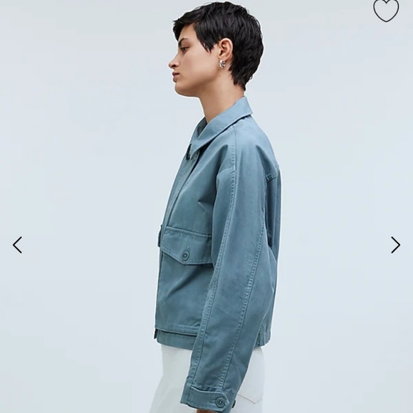 Women's Light Blue Utility Jacket - Picture 3 of 9